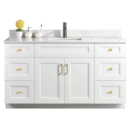 60″ Single Sink Bathroom Vanity (Pinewood). Free Standing Bathroom Cabinet