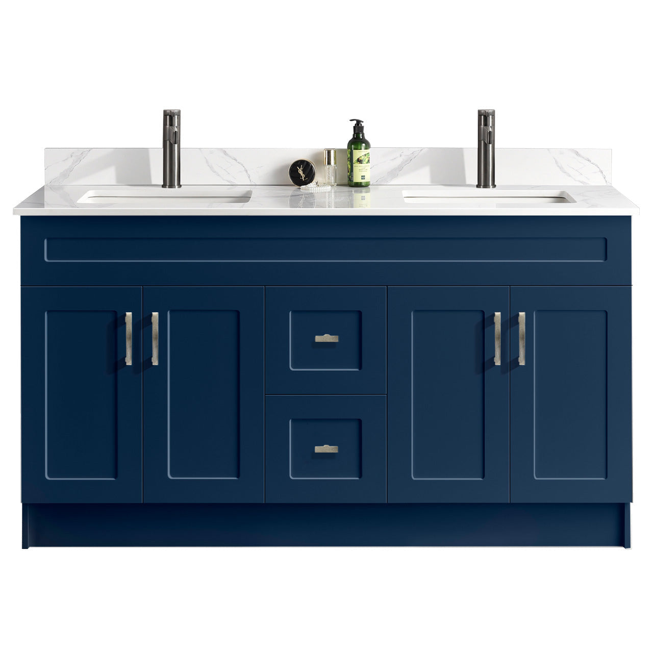 60″ Double Sink Bathroom Vanity (HDF). Free Standing Bathroom Cabinet