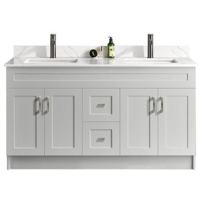 60″ Double Sink Bathroom Vanity (HDF). Free Standing Bathroom Cabinet