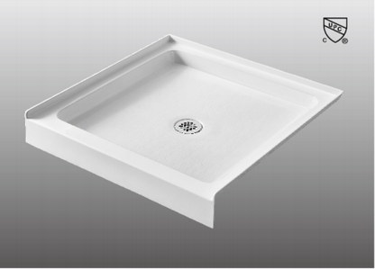 32x32 inch Central Drain Acrylic Shower Base