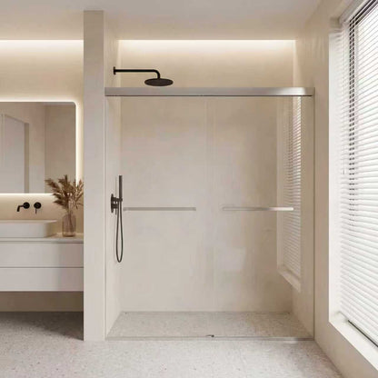 BL-603 Double Sliding Frameless Shower Door (48x72, 60x72, 60x75)
