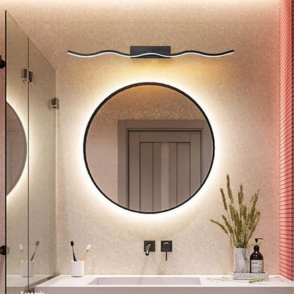 Wave Design LED Vanity Light – Matte Black