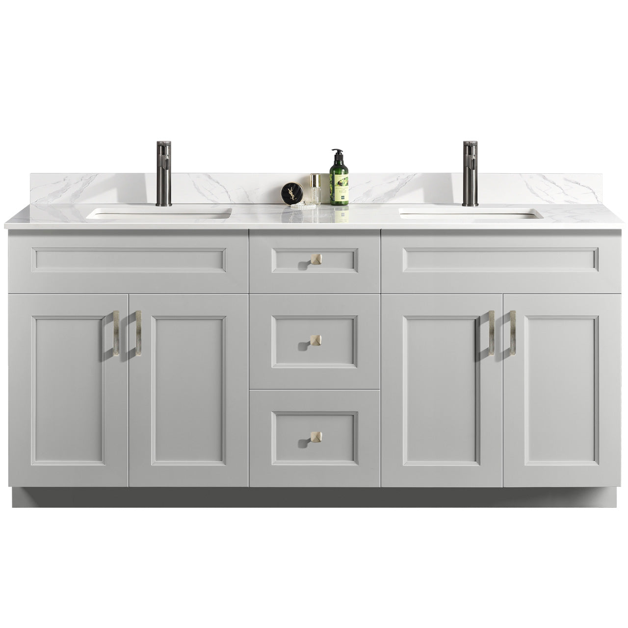 72″ Double Sink Bathroom Vanity (Pinewood). Free Standing Bathroom Cabinet