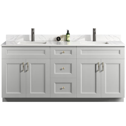 72″ Double Sink Bathroom Vanity (Pinewood). Free Standing Bathroom Cabinet