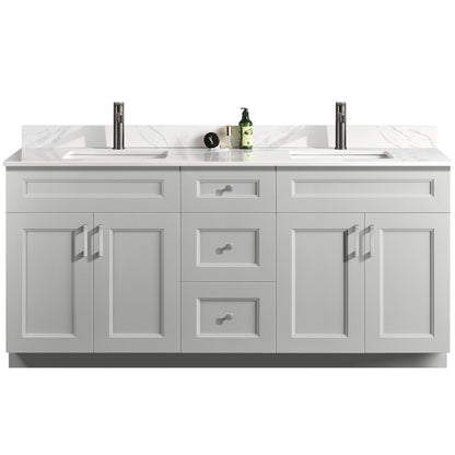 72″ Double Sink Bathroom Vanity (Pinewood). Free Standing Bathroom Cabinet