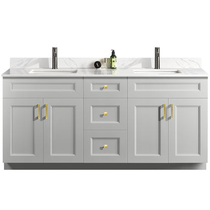 72″ Double Sink Bathroom Vanity (Pinewood). Free Standing Bathroom Cabinet
