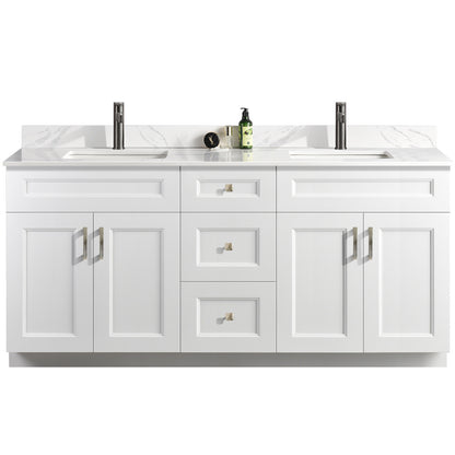 72″ Double Sink Bathroom Vanity (Pinewood). Free Standing Bathroom Cabinet