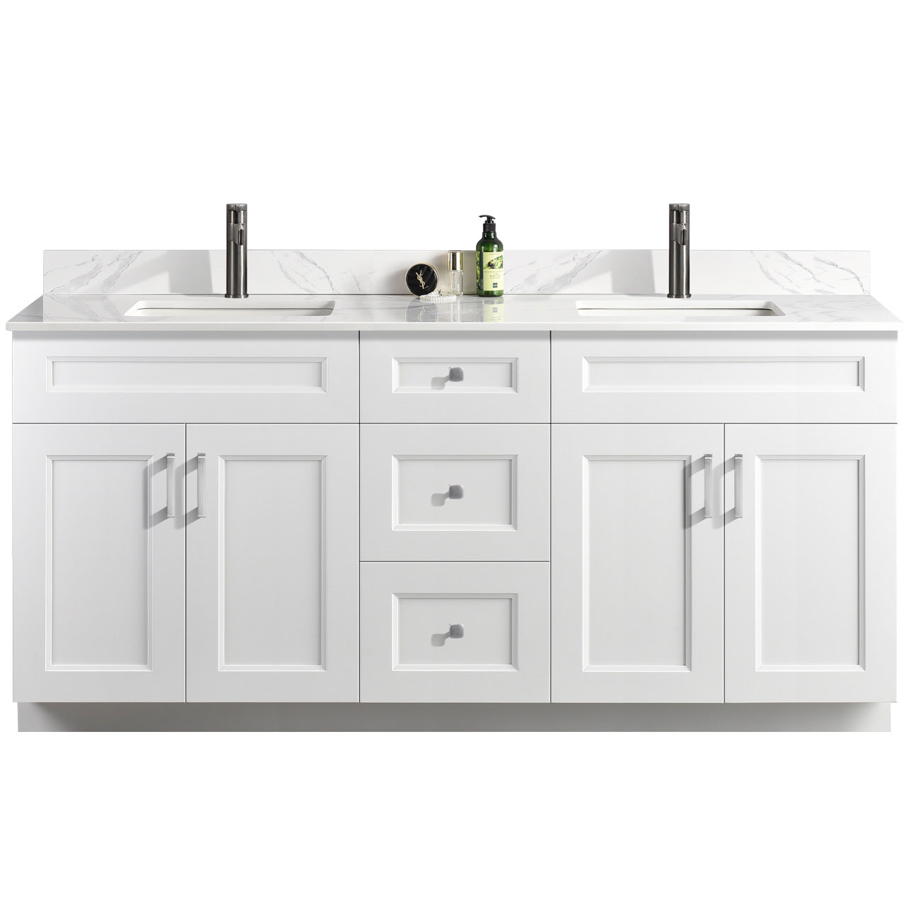 72″ Double Sink Bathroom Vanity (Pinewood). Free Standing Bathroom Cabinet