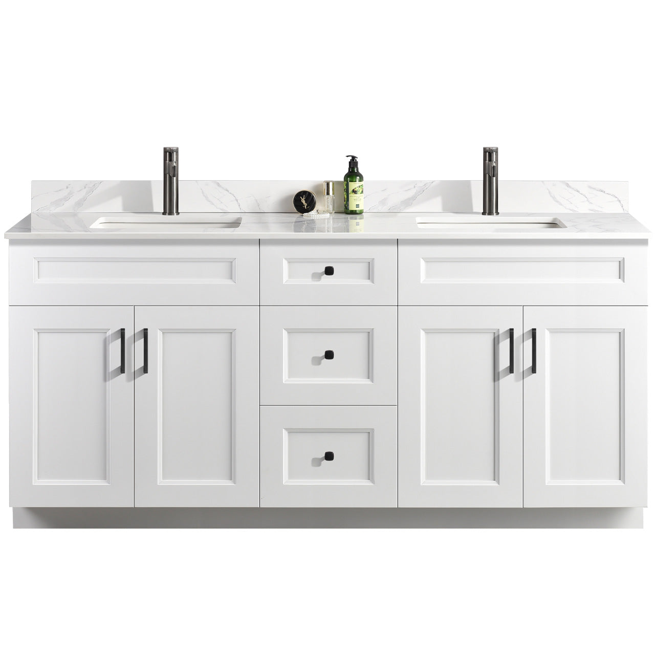 72″ Double Sink Bathroom Vanity (Pinewood). Free Standing Bathroom Cabinet