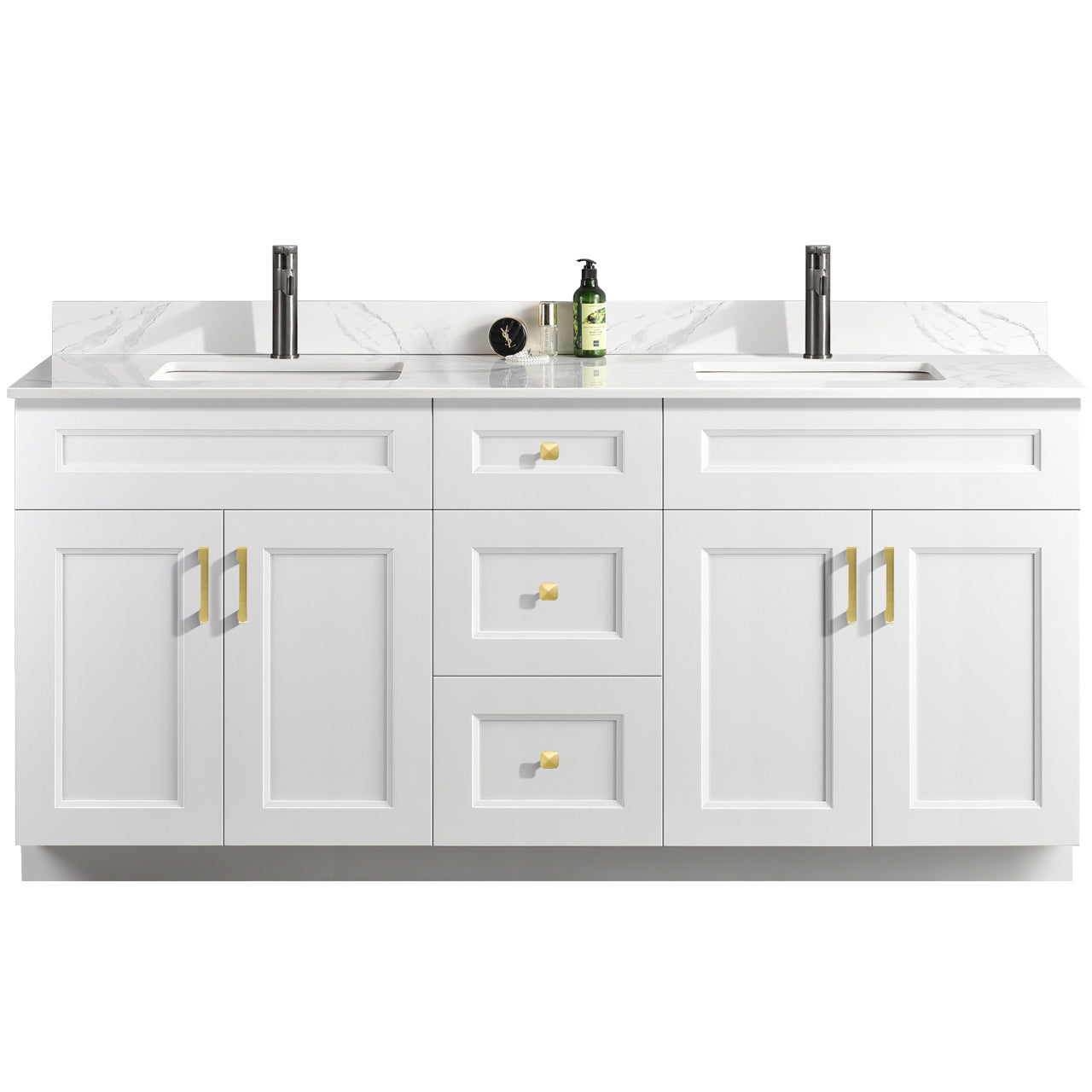 72″ Double Sink Bathroom Vanity (Pinewood). Free Standing Bathroom Cabinet