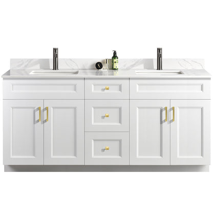 72″ Double Sink Bathroom Vanity (Pinewood). Free Standing Bathroom Cabinet