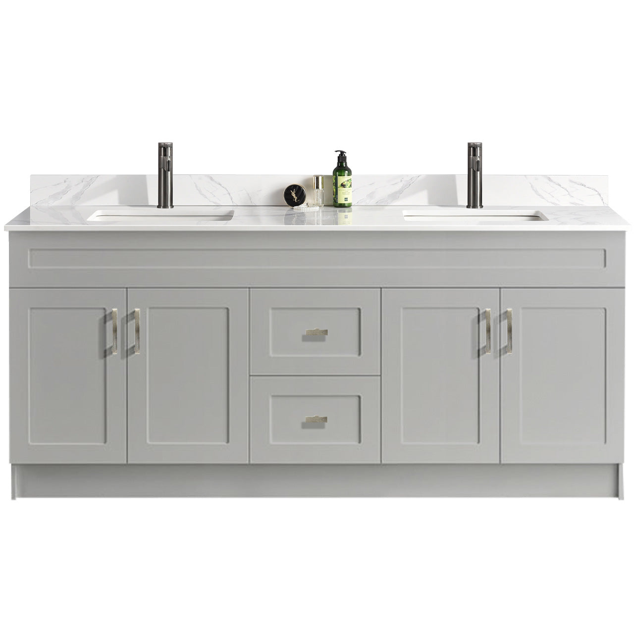 72″ Double Sink Bathroom Vanity (HDF). Free Standing Bathroom Cabinet