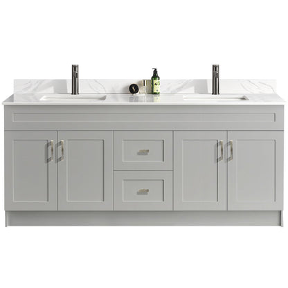 72″ Double Sink Bathroom Vanity (HDF). Free Standing Bathroom Cabinet