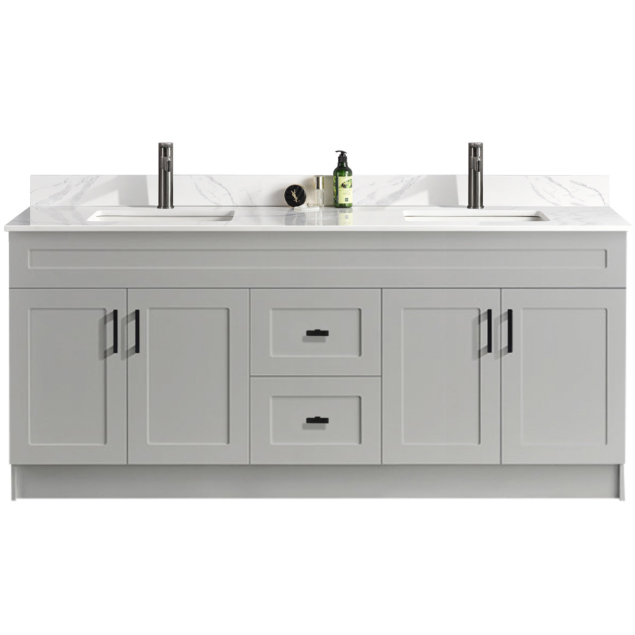 72″ Double Sink Bathroom Vanity (HDF). Free Standing Bathroom Cabinet