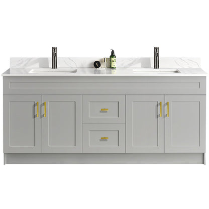 72″ Double Sink Bathroom Vanity (HDF). Free Standing Bathroom Cabinet