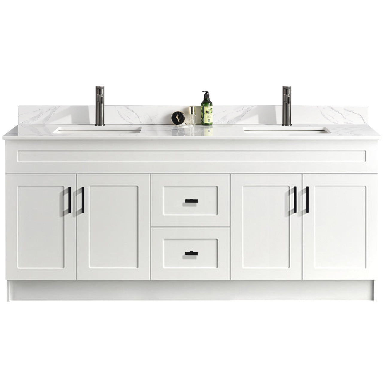 72″ Double Sink Bathroom Vanity (HDF). Free Standing Bathroom Cabinet