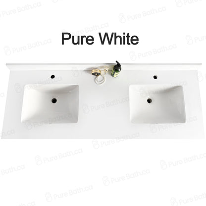 72″ Double Sink Bathroom Vanity (Pinewood). Free Standing Bathroom Cabinet
