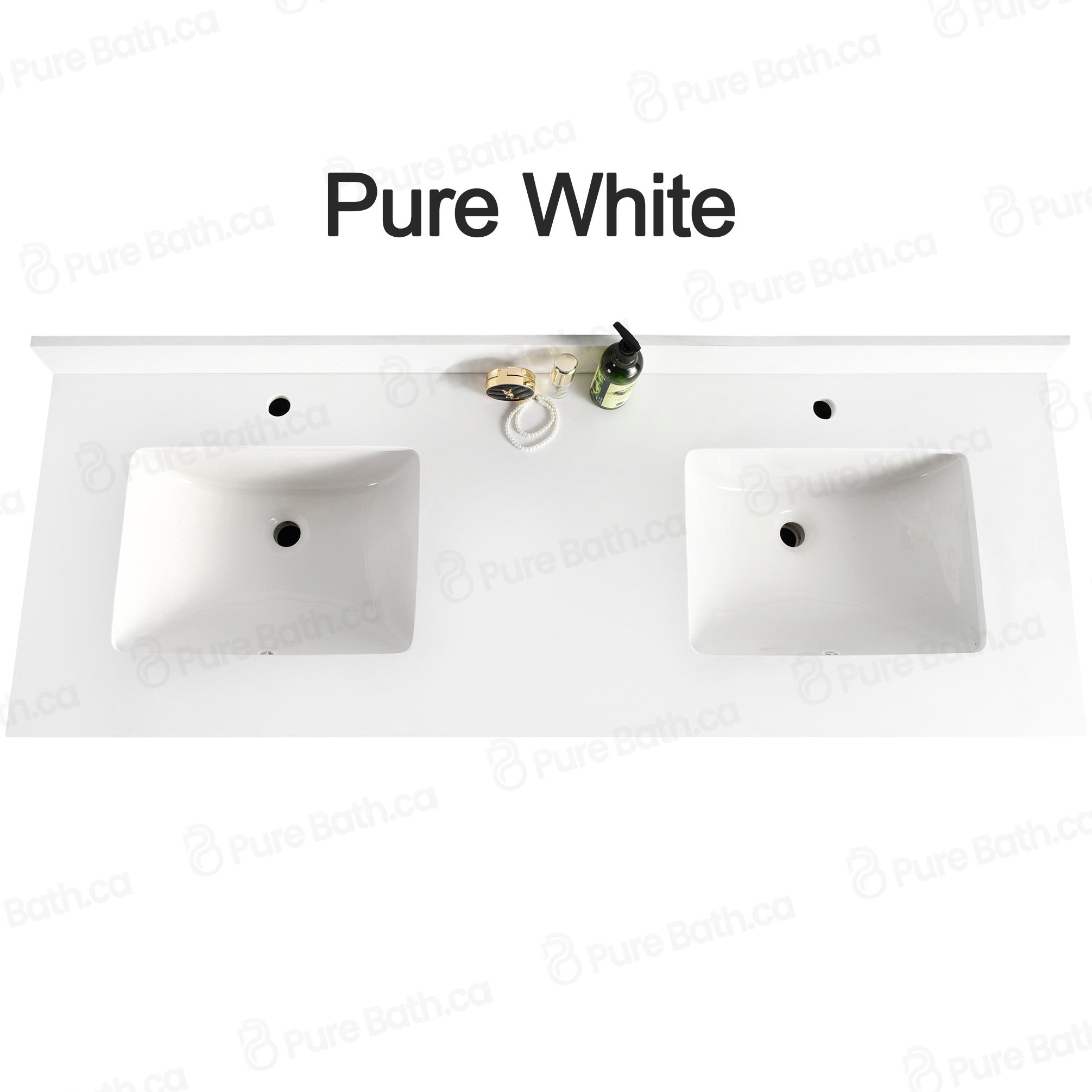 72″ Bathroom Vanity Oak Light (MDF) with Three Drawers in the Center. Double Sink. Free Standing