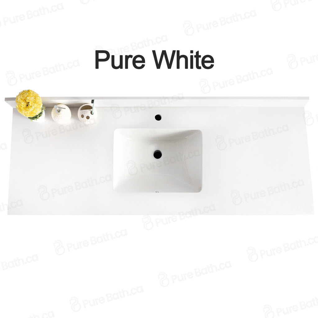 Countertop 73" x 22.5" Pure White Single Sink