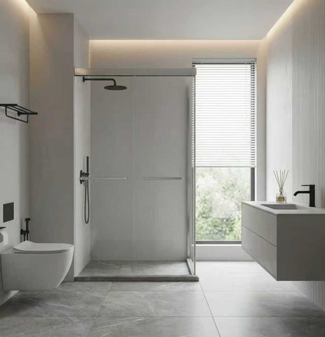 BL-603 Double Sliding Frameless Shower Door (48x72, 60x72, 60x75)