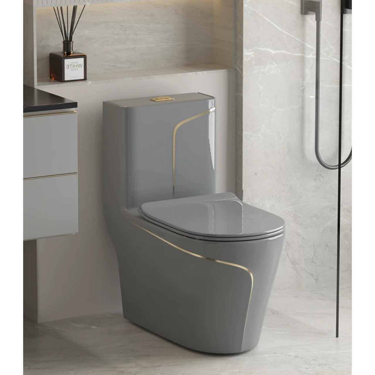 T2260GG - Grey & Gold One Piece Toilet