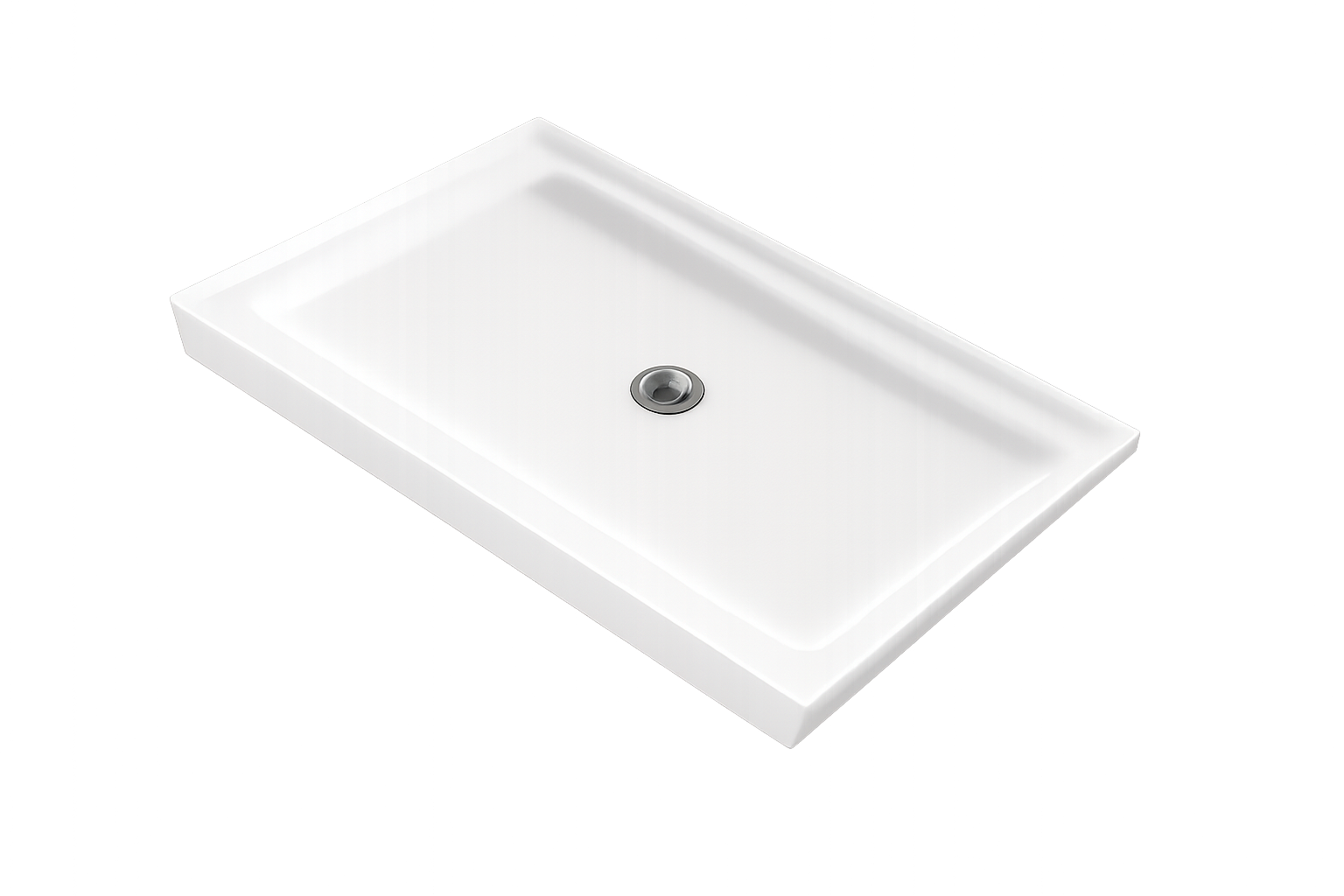 48×32 inch Central Drain Acrylic Shower Base