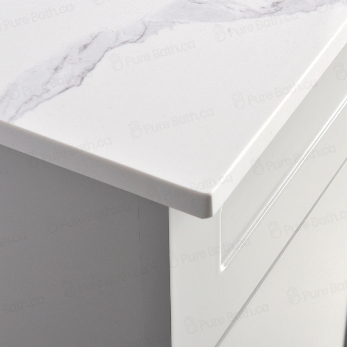 37" x 22.5" White Carrara Countertop