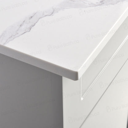 37" x 22.5" White Carrara Countertop