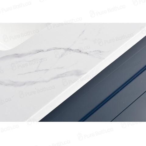 Countertop 73" x 22.5" White Carrara Double Sink