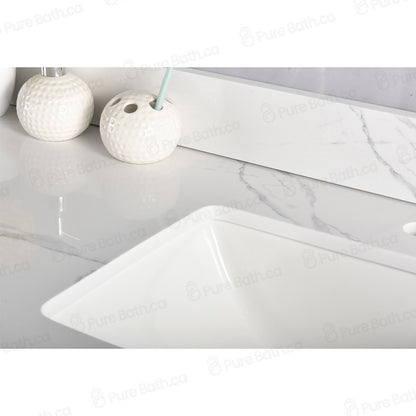 37" x 22.5" White Carrara Countertop