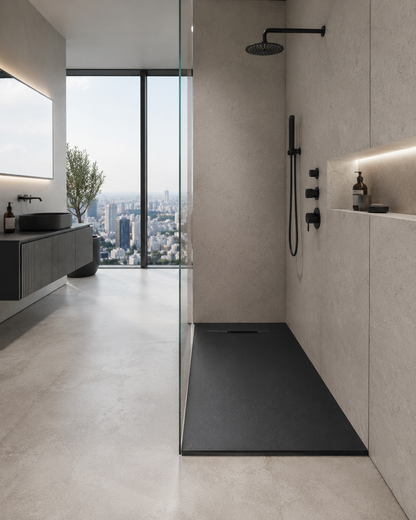 60" x 32" Stone Shower Base