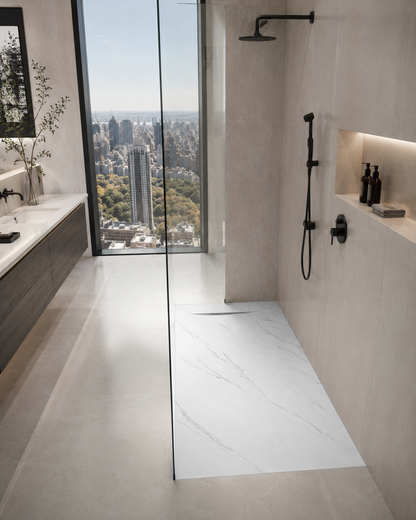 60" x 32" Stone Shower Base