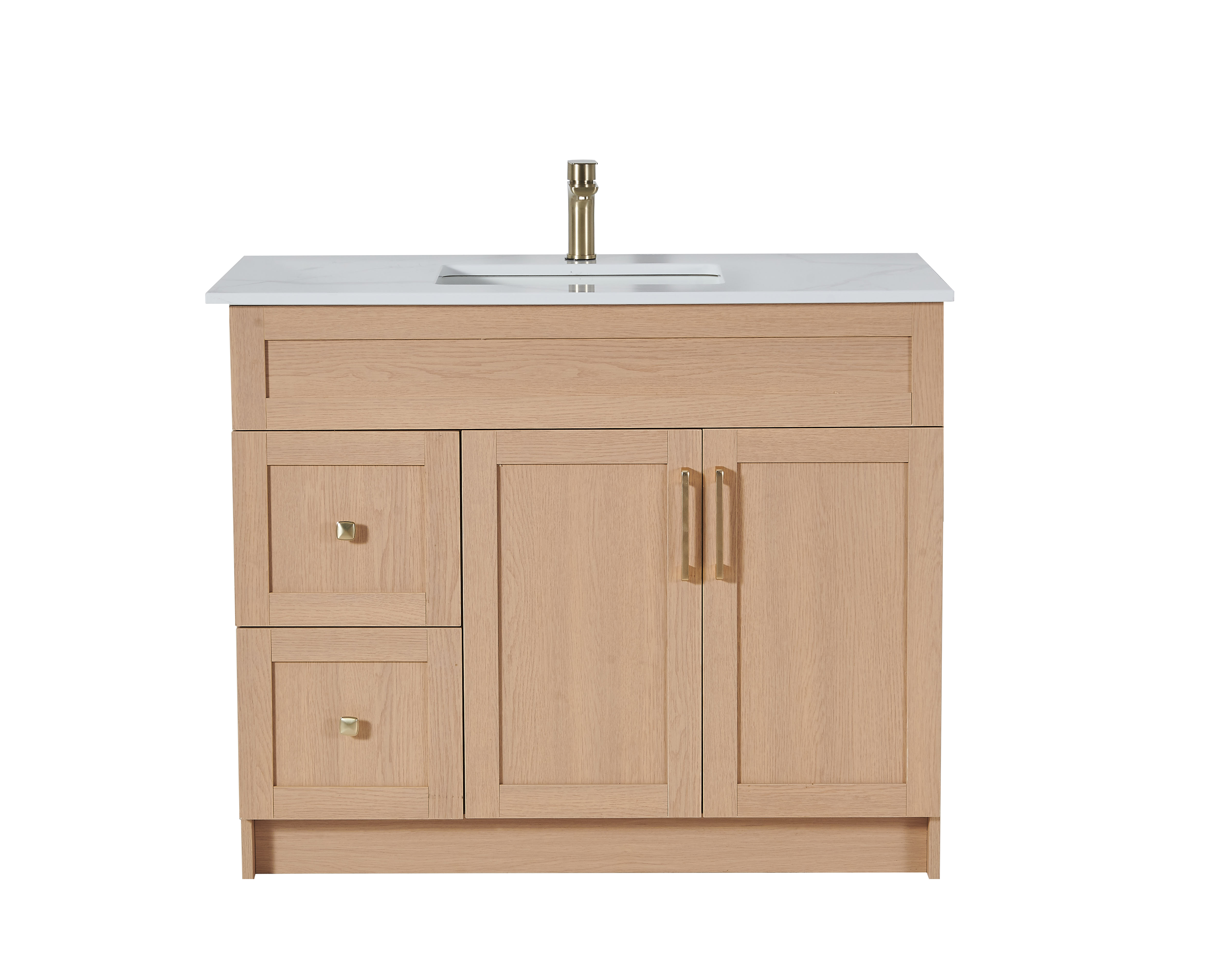 42 inch Particle Board Light Oak Vanity