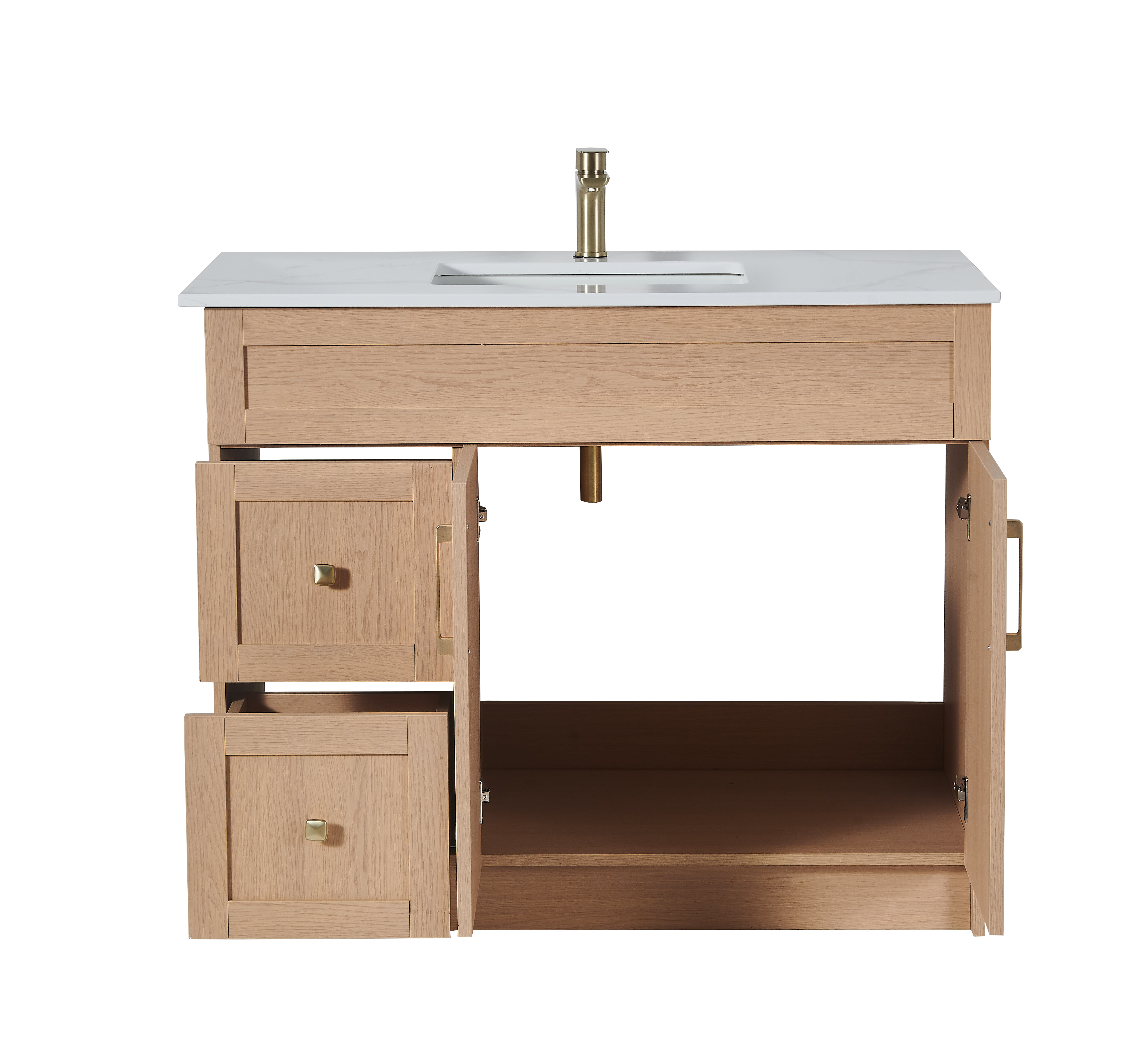 42 inch Particle Board Light Oak Vanity