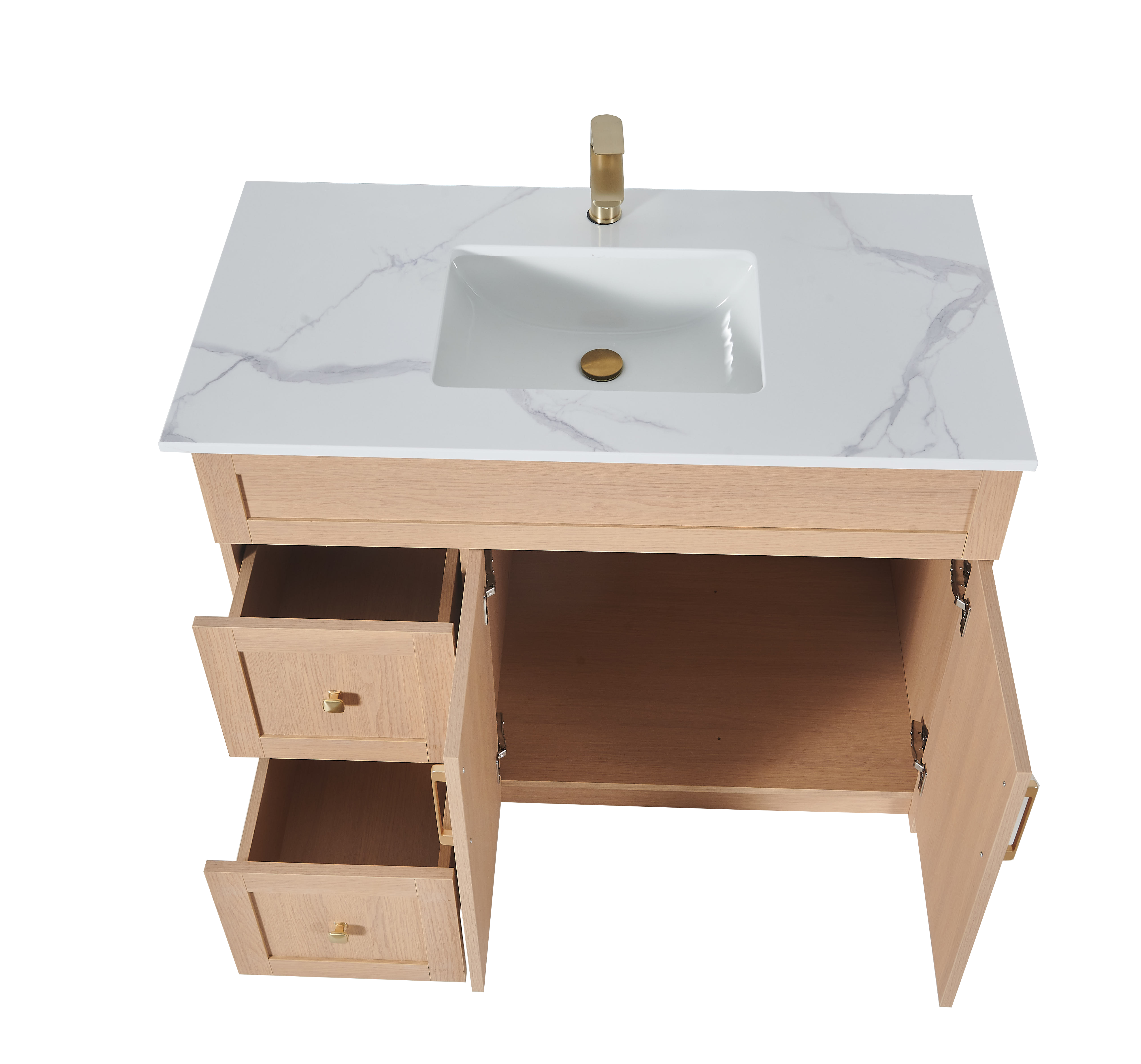 42 inch Particle Board Light Oak Vanity