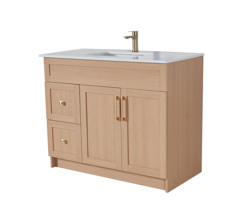 42 inch Particle Board Light Oak Vanity