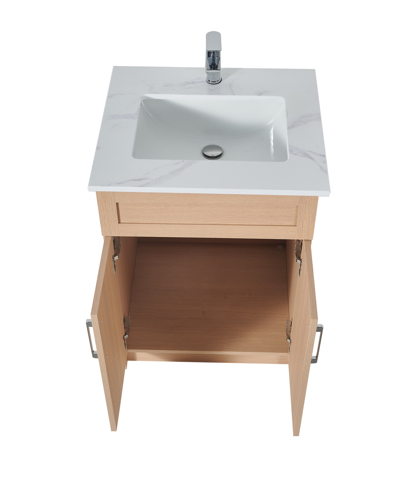 30″ Bathroom Vanity Oak Light (MDF) Free Standing