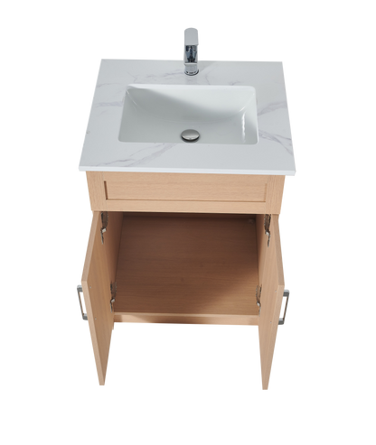 30″ Bathroom Vanity Oak Light (MDF) Free Standing