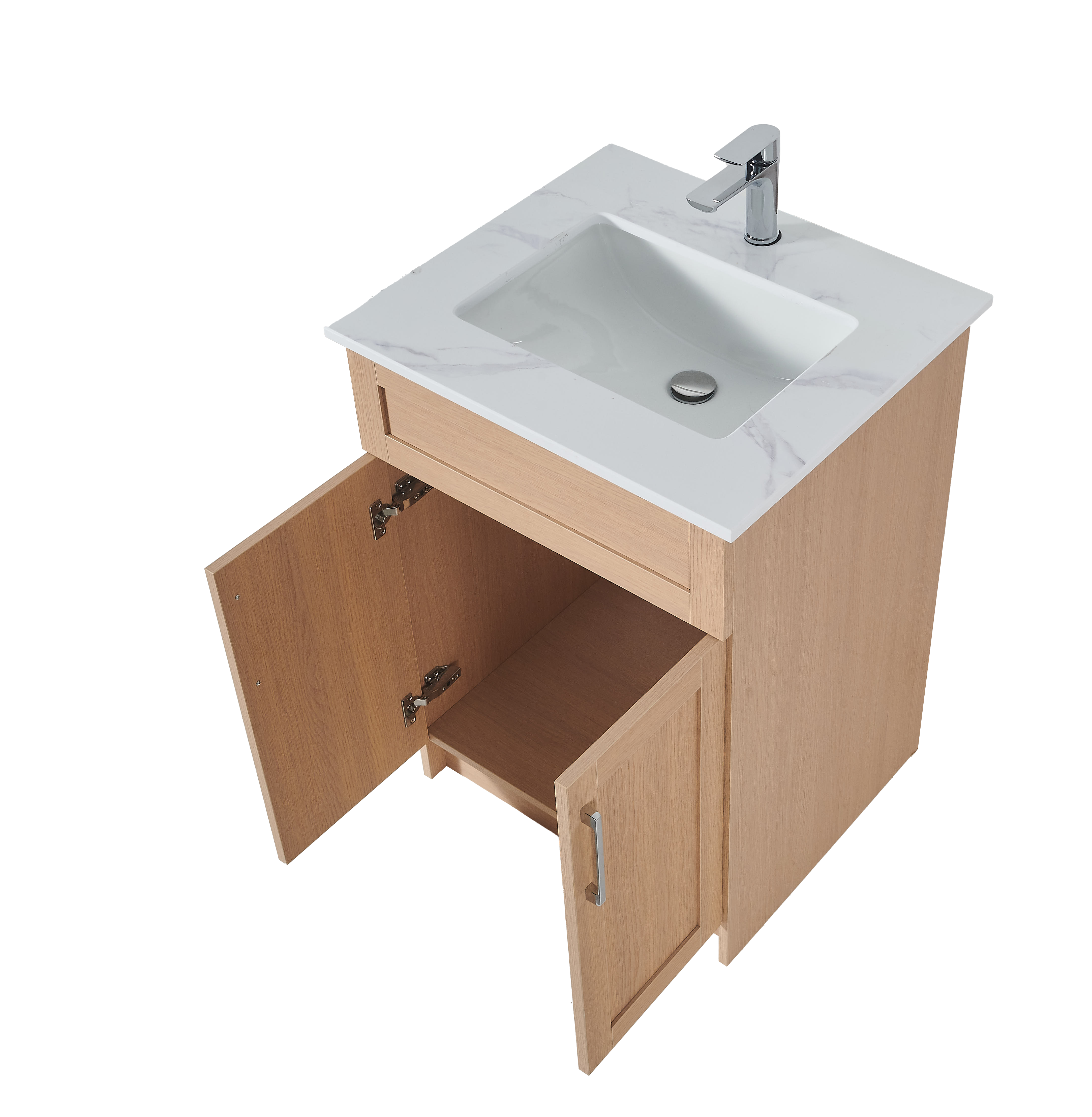 24 inch Particle Board Light Oak Vanity