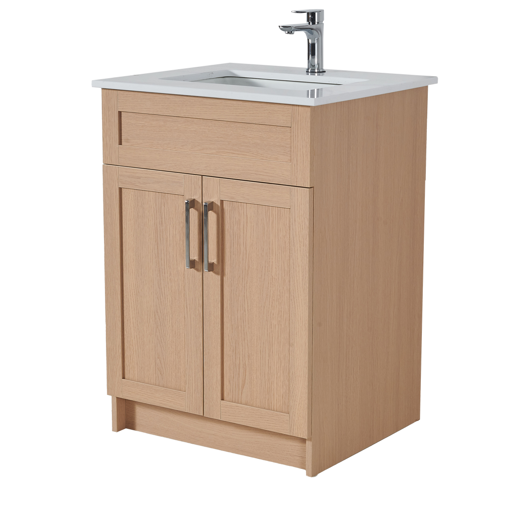 24 inch Particle Board Light Oak Vanity