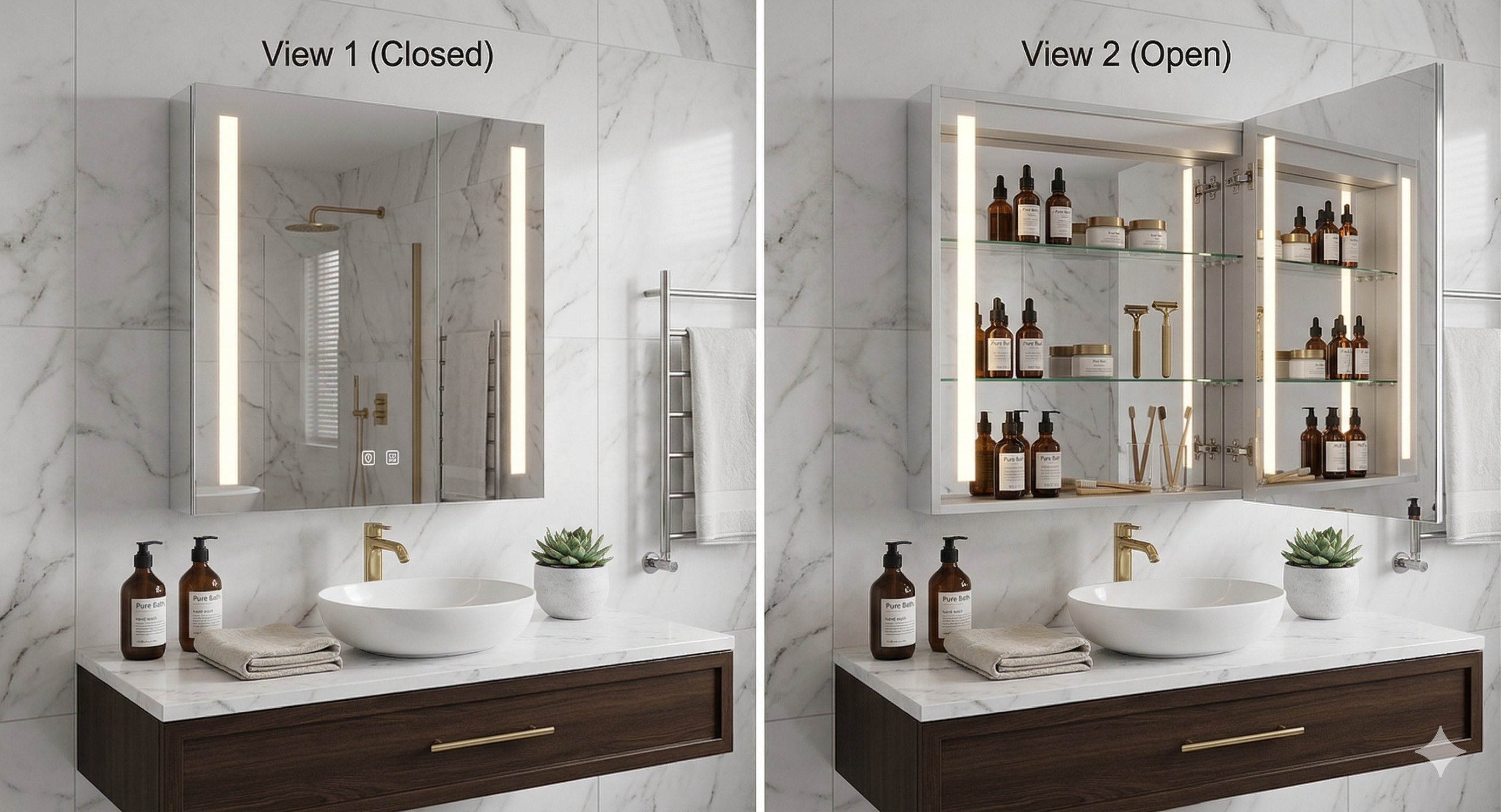 LED mirror cabinet & Bluetooth