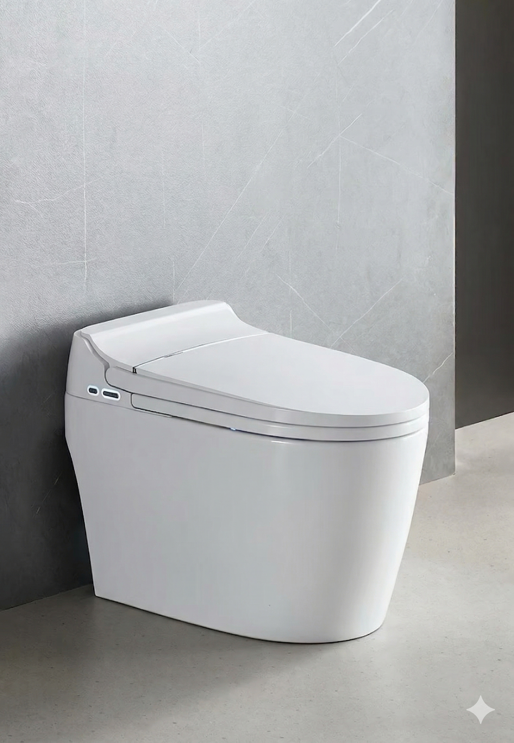 One Piece Bidet Smart Toilet Black/White