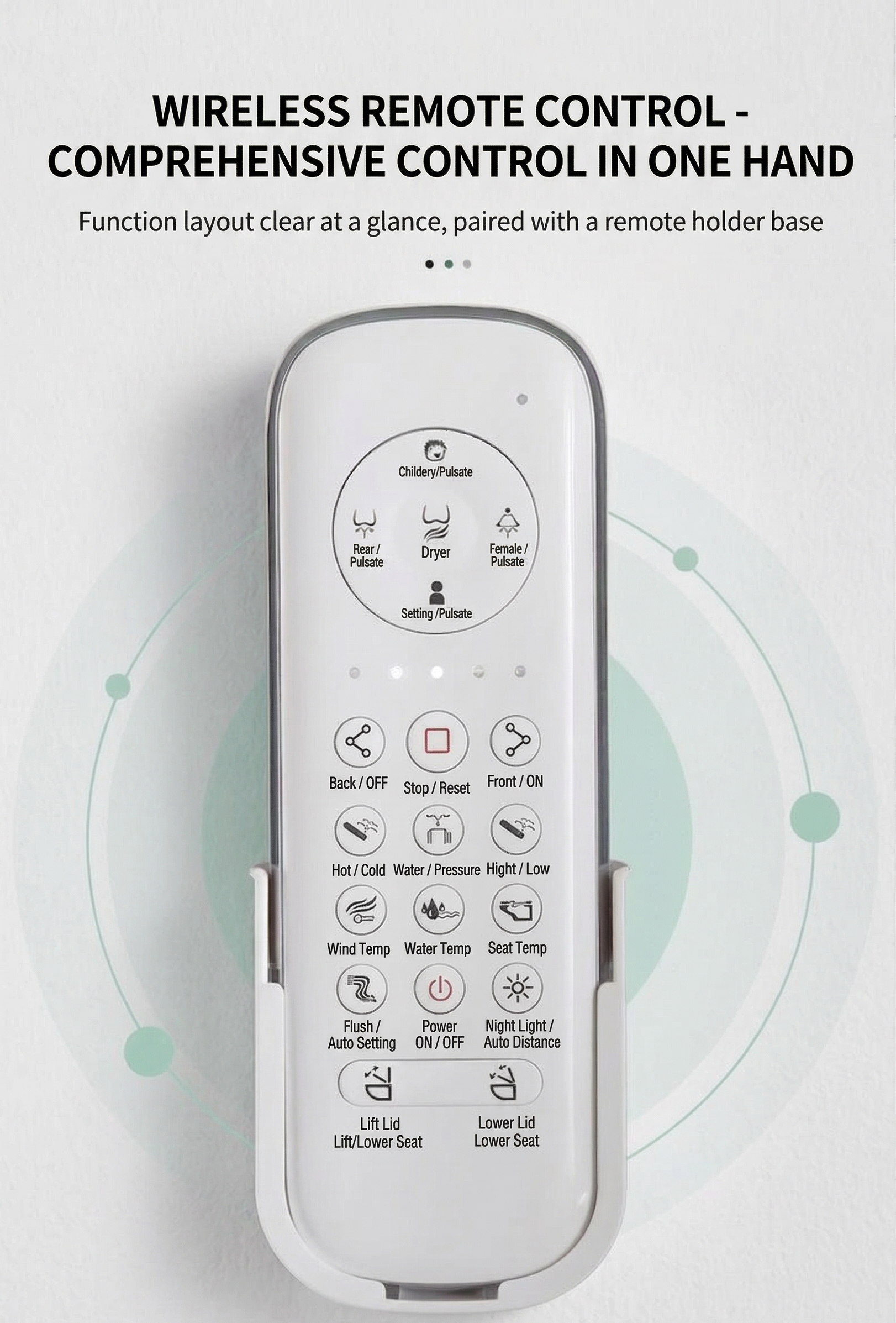 One Piece Bidet Smart Toilet Black/White