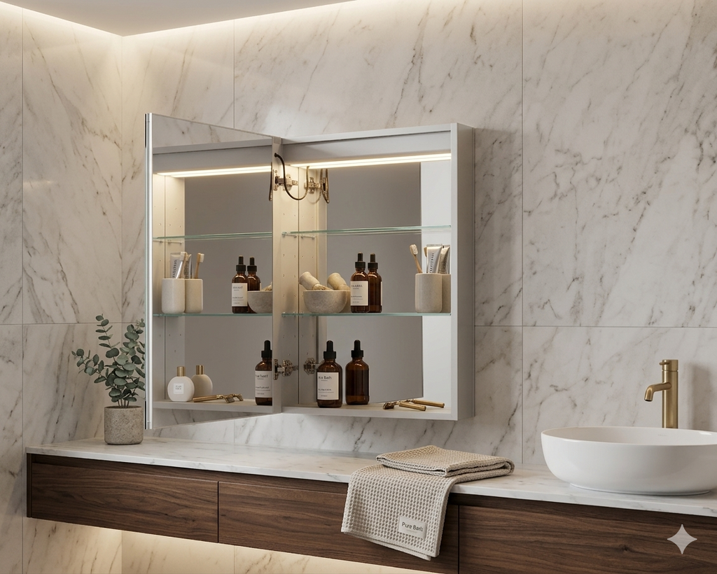 LED mirror cabinet