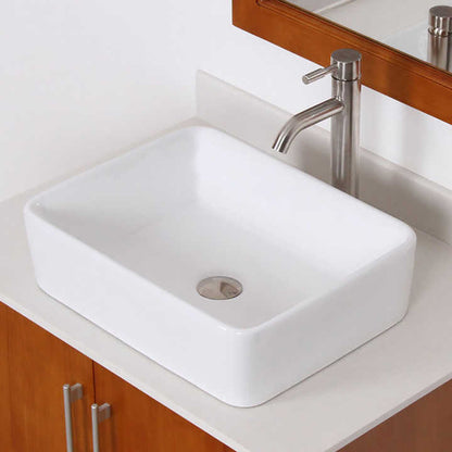 Rectangular Ceramic Vessel Sink – White Finish