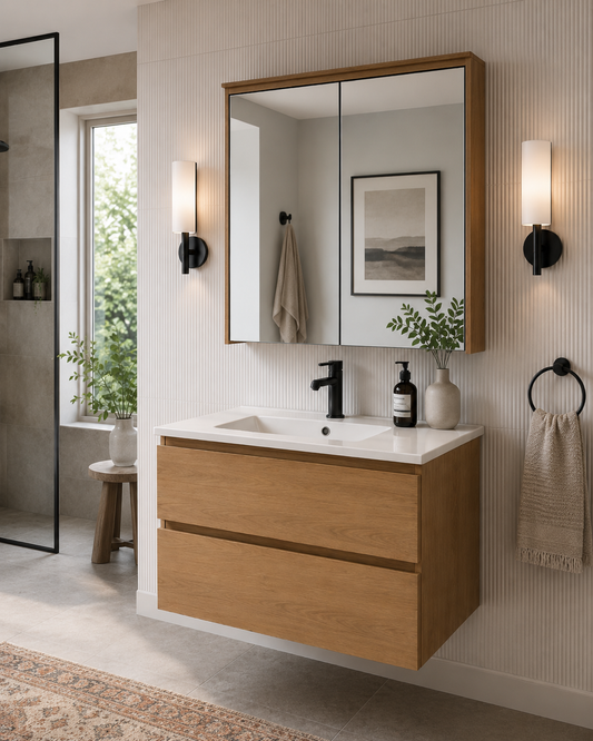 24" HB Series Hanging Vanity With Single Sink and Storage (Copy)