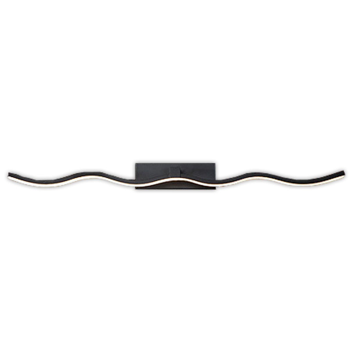 Wave Design LED Vanity Light – Matte Black