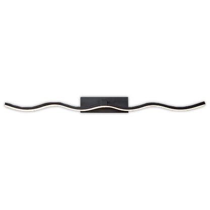Wave Design LED Vanity Light – Matte Black