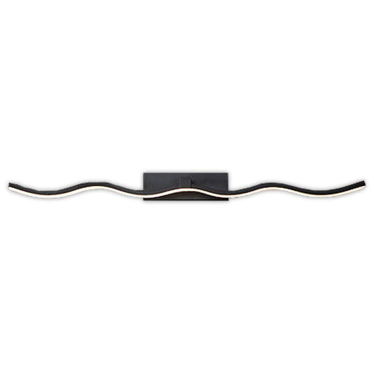 Wave Design LED Vanity Light – Matte Black