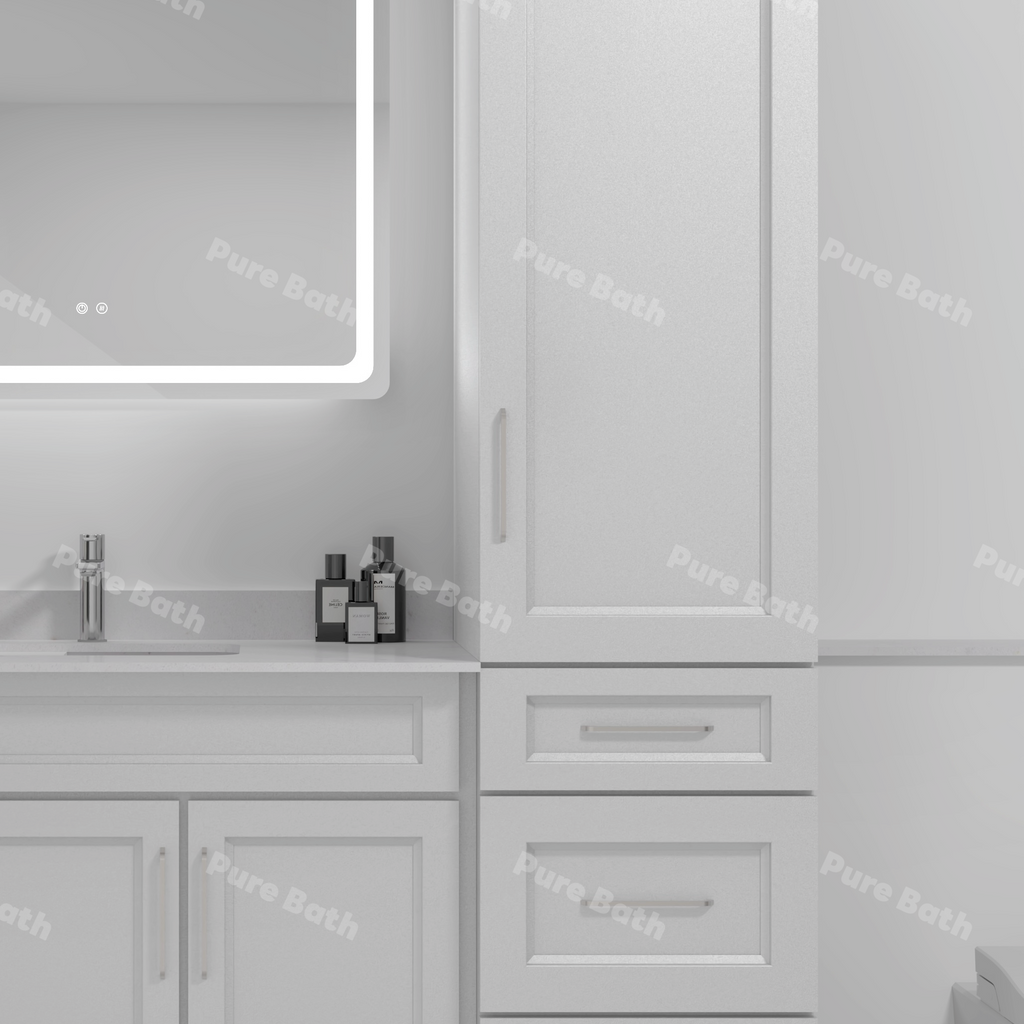 18" x 84" Freestanding Linen Tower Cabinet (Pinewood)